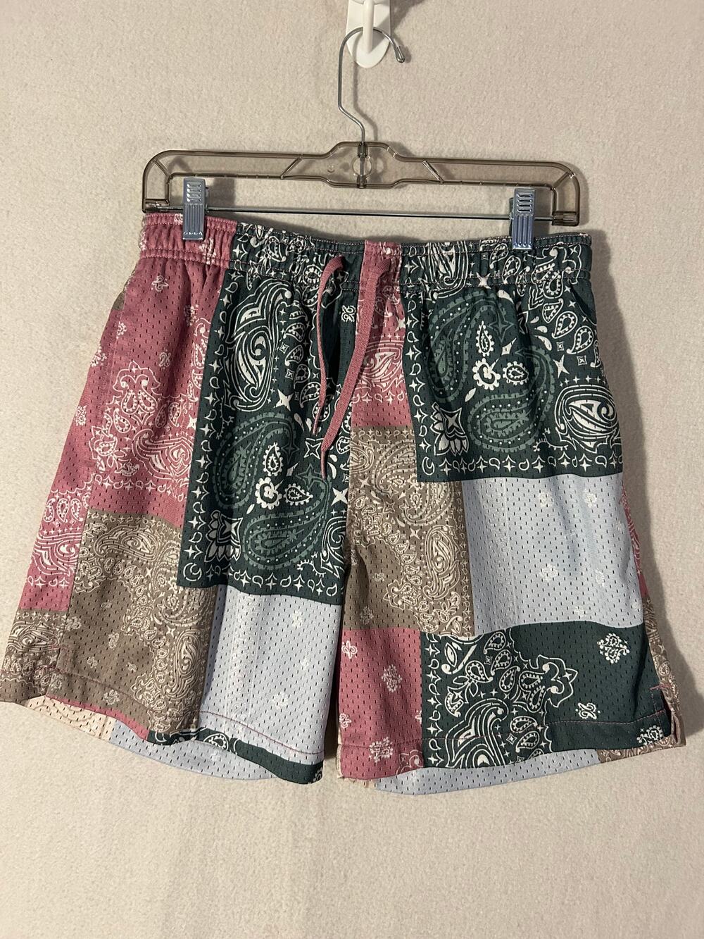 LCKR Patchwork Paisley Shorts Y2K Streetwear Festival Core